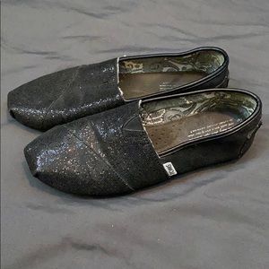 Black Glitter TOMS